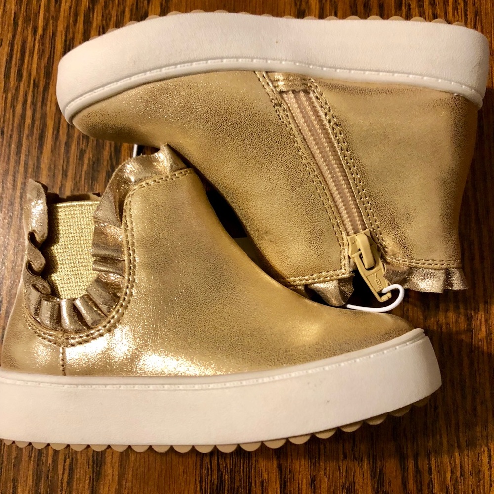 Gold Ankle Toddler Shoes